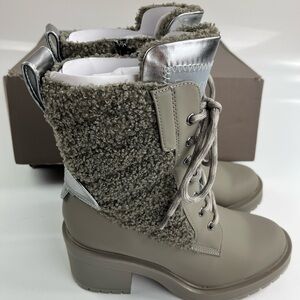 Franco Sarto Dizzy 2 Snow Combat Duck Boot Chunky Block Heel Size 5.5M